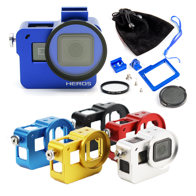 GoPro5 hero5 Dog cage with back cover Multi-function protective case Aluminum alloy shell GoPro accessories