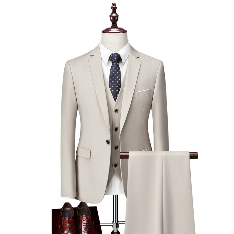 Suit Suit, Men's Business Professional Formal Wear, Casual Suit, Three-Piece Suit, Men's Work Attire, Groom's Wedding Dress