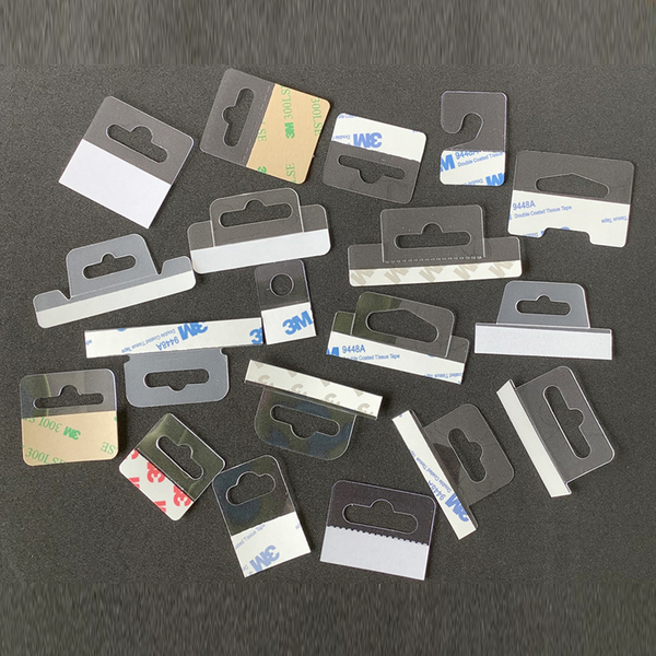PVC Transparent Aircraft Hole Hook Flat Viscose Pet Self-Adhesive Hook Pp Black Frosted Color Box Hook Hook