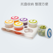  Heguo baby baby sub-packaging supplementary food box Childrens portable fruit snacks frozen grid fresh-keeping sealed storage box soup