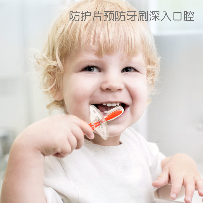 Wo Fruit Baby Portable Home Baby Silicone Small Head Oral Cleaning Soft Hair Milk Toothbrush 0-1-2-year-old Supplies