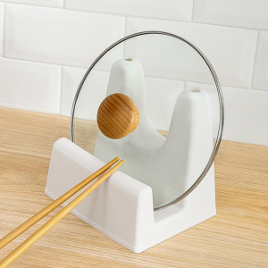 厨房放锅盖塑料架子免打孔砧板支架