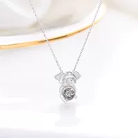 Em bé tóc lưu niệm tự làm lợn tự làm cho bé 925 sterling bạc vòng cổ bảo quản vĩnh viễn trẻ sơ sinh tóc mặt dây chuyền - Quà lưu niệm cho bé / Sản phẩm cá nhân đầy tháng tặng gì