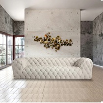 American light luxury pull buckle leisure three-person sofa modern simple fabric Nordic small apartment living room combined sofa