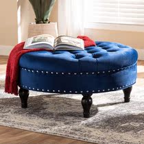 American velvet round buckle changing shoes stool clothing store sofa fabric low stool cloakroom leather Pier small round stool