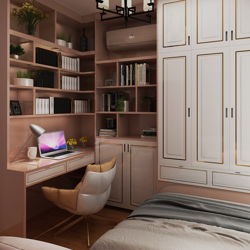 Huishang Hong Kong Full House Custom Bedroom Overall Tatami to be Floating Window Wardrobe Custom Bookcase Bookcase Shenzhen