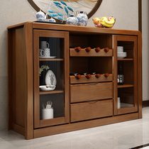 Solid wood sideboard kitchen cabinet home wall wine cabinet bowl cabinet cabinet storage locker tea cabinet