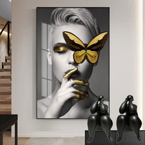 Hotel sales department model room clubhouse modern minimalist decoration gray black Vila twisted sculpture artwork ornaments