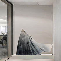 Hotel sales department model room club simple modern gray transparent twisted sculpture decorative art ornaments