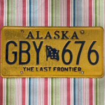 American license plate AlaskaAK Alaska GBY676 Car retrofit bar retro collection