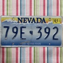 U.S. license plate NevadaNV Nevada 79E392 Wrangler decoration retro props collection country foreign Old