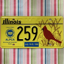 American license plate IlinoisIL Illinois 259 foreign car culture perimeter decorated old