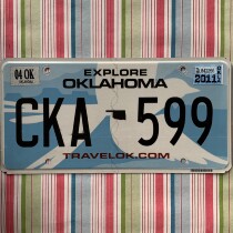 American license plate OklahomaOK Oklahoma CKA599 Wrangler off-road modified number letter Iron Painting