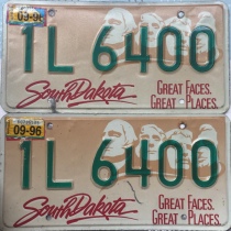 U.S. license plate SouthDakota South Dakota 1L6400 modified off-road imported metal trim Digital