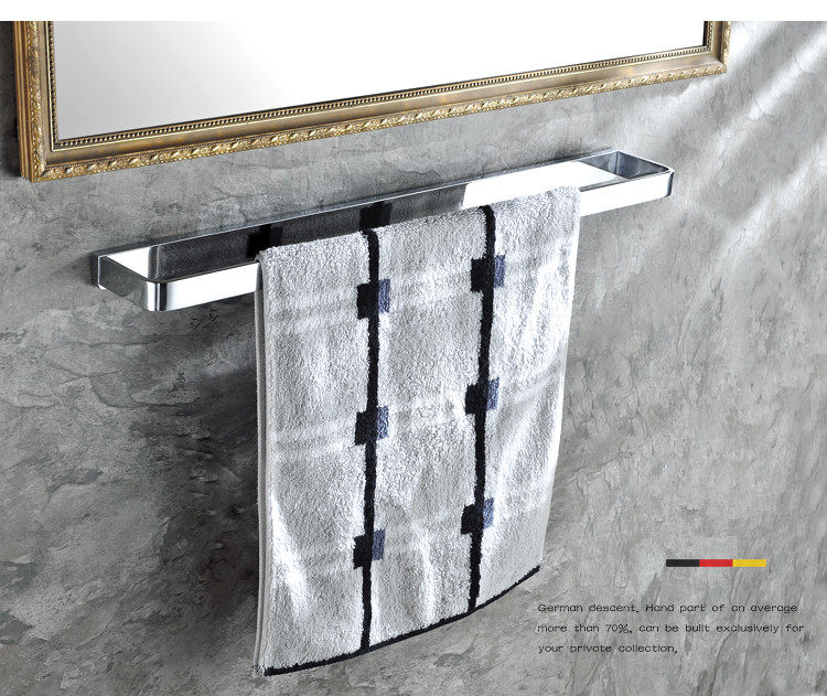 German contemporary single pole all copper solid L series bathroom towel rack pole powder room small 30 40 50 60CM