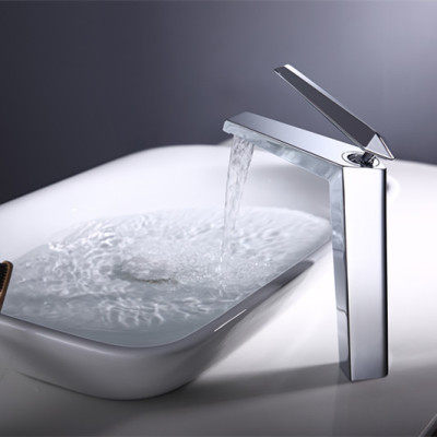 German contemporary high-end full copper black bathroom surface basin tap Terra basin hot and cold creative makeup room tap hotel