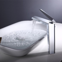 German contemporary high-end full copper black bathroom surface basin tap basin hot and cold creative toilet tap hotel