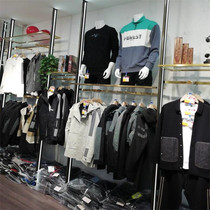 Clothing store display rack wall column combination shelf Aluminum alloy with light luminous mens and womens hangers floor-to-ceiling creativity