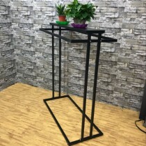 Clothing store display rack Mens and womens floor-standing double-sided Nakajima Wrought iron multi-functional mobile hanger Simple and modern