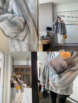 DORACTR Danish imported purple standard velvet whole mink small female mink full knife retro vintage mink coat