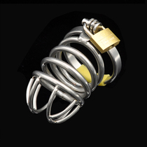 Prison bird stainless steel metal cage chastity lock metal chastity with male slave chastity lock bird cage