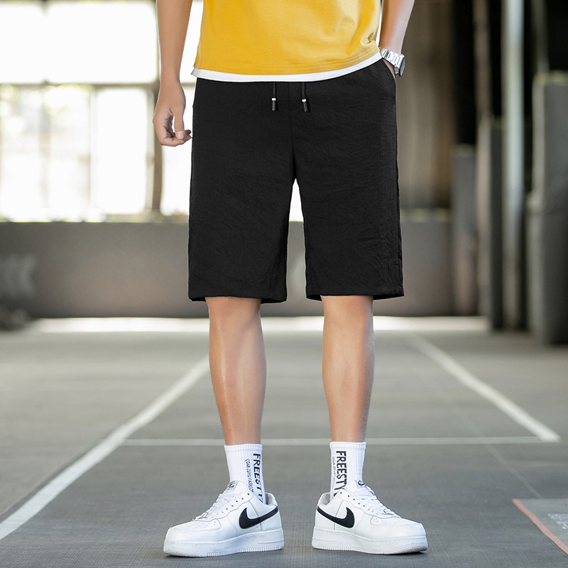 Nam Shorts 2020 Summer mới của Hàn Quốc phiên bản của quần lớn quần thể thao quần xu hướng lỏng lẻo thẳng thường năm điểm