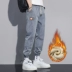 2022 mùa đông mới áo liền quần nam mùa xuân và mùa thu rời ấm nam trang denim quần âu quần jean nam Quần jean