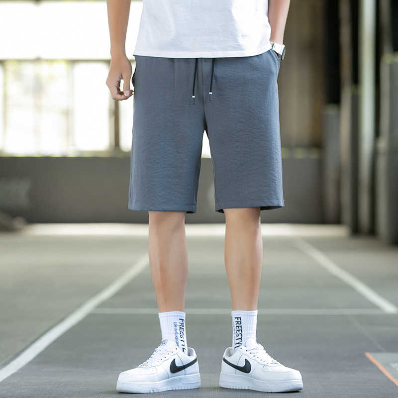 Nam Shorts 2020 Summer mới của Hàn Quốc phiên bản của quần lớn quần thể thao quần xu hướng lỏng lẻo thẳng thường năm điểm