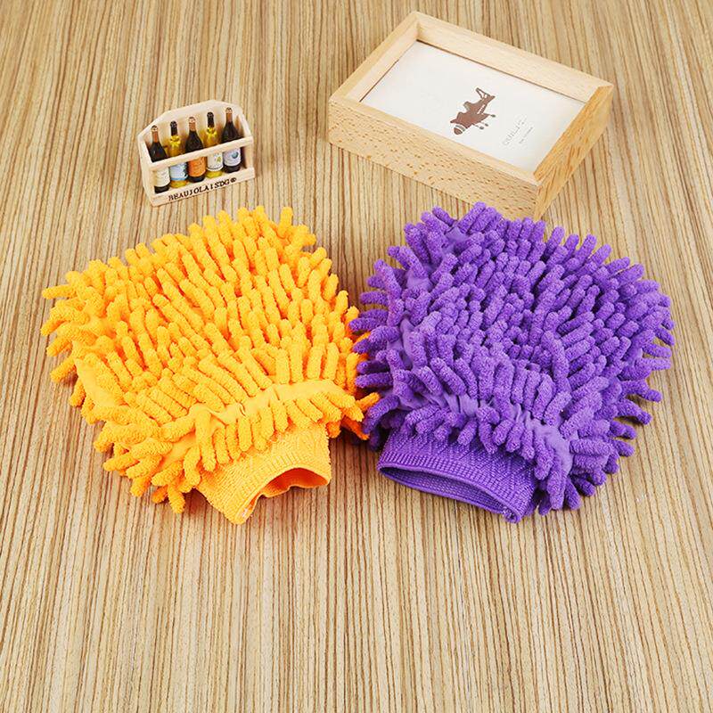 Single-sided Syracuse Coral Worm Plush Polished Car Washes Cleaning Gloves Car Cleaning Supplies Manufacturer Direct