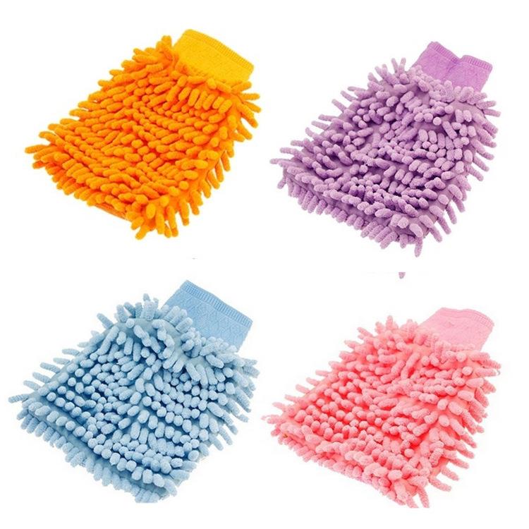 Snowier wiping car gloves single-sided coral worm carwash glove car cleaning tool car wash cloth