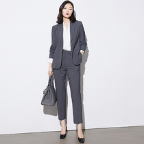 Professional suit women's autumn interview temperament workplace senior business sense dress civil servant suit