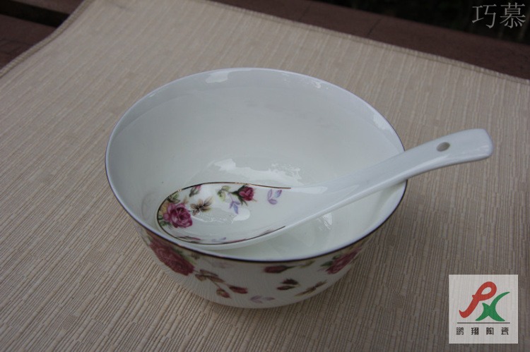Qiao mu tangshan ipads porcelain two - tonne up phnom penh small spoon, pony 's small spoon, European rural wind dessert spoons