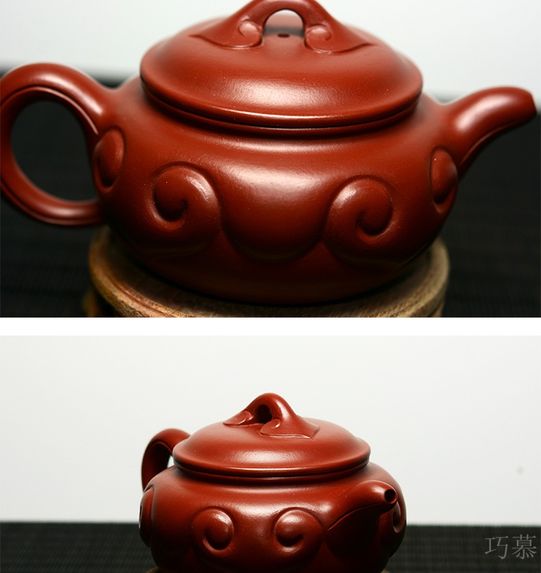 Yixing it the teapot famous Xiong Hai only longed for QD manual opportunely undressed ore dahongpao archaize ruyi tea set