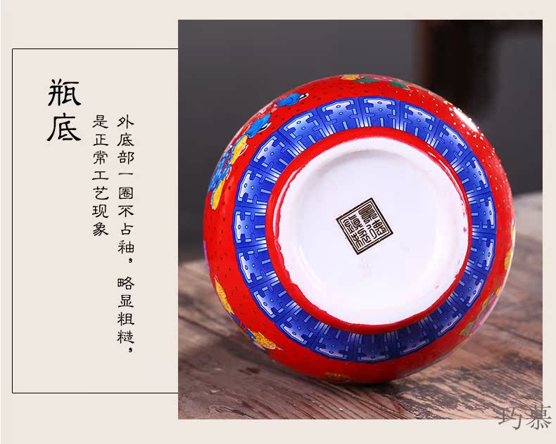 Qiao mu 1 catty 2 jins 5 jins of 10 jins to jingdezhen ceramic wine gourd bottle wine jar sealed jar of empty bottles