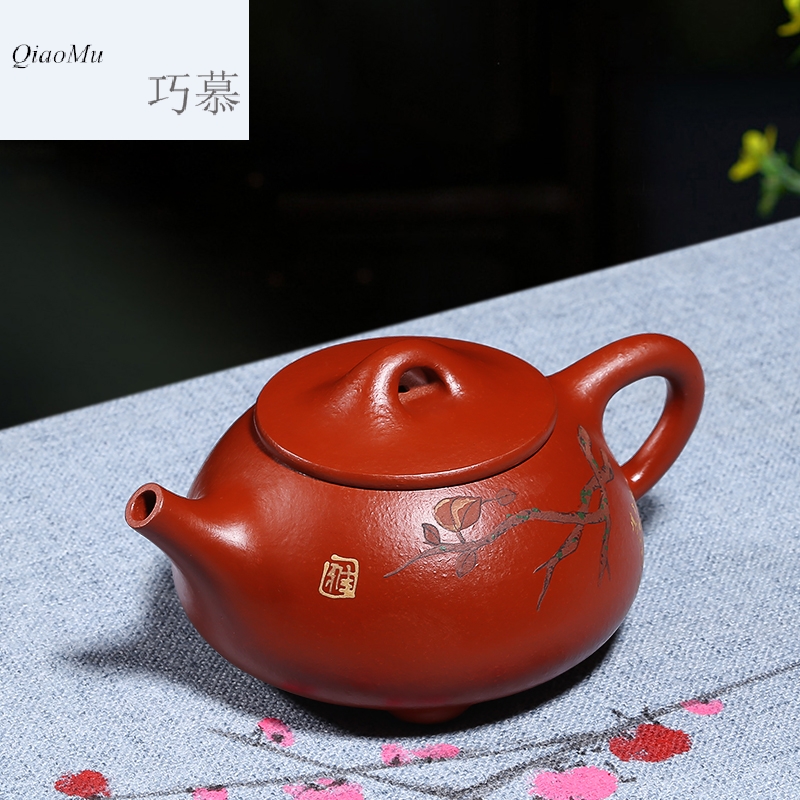 Qiao mu HM 【 】 yixing are it by ore pure manual dahongpao JingZhou stone gourd ladle pot teapot tea set