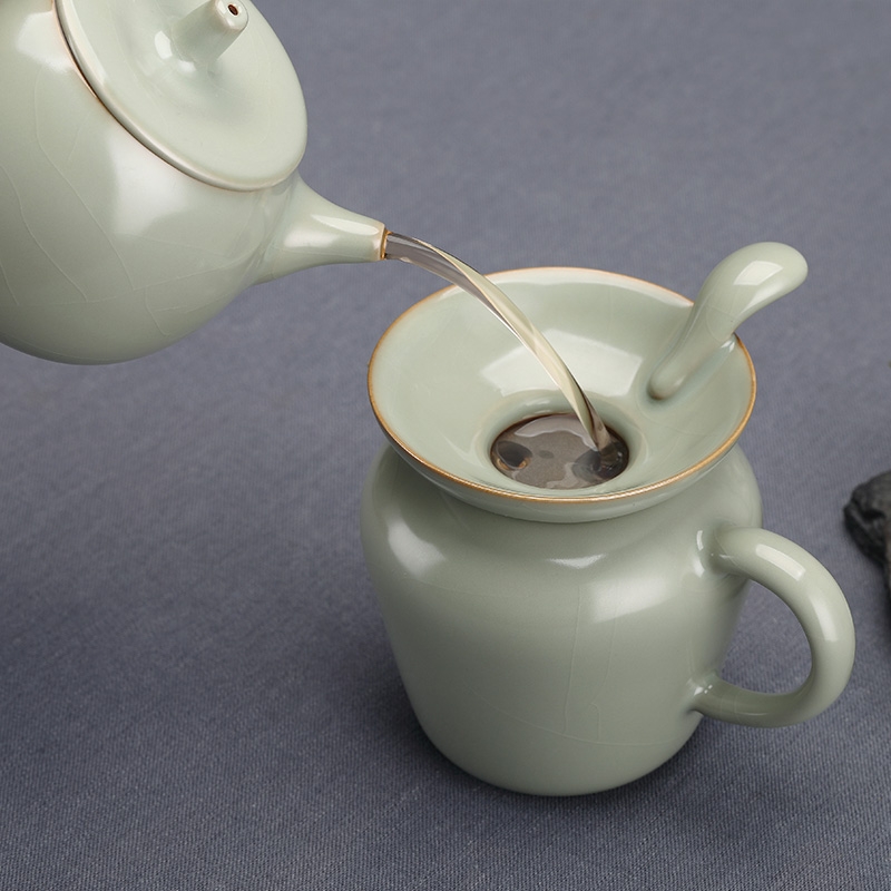 Qiao mu jingdezhen your up with discretion cup suit contracted household ceramics kung fu tea set can raise the teapot