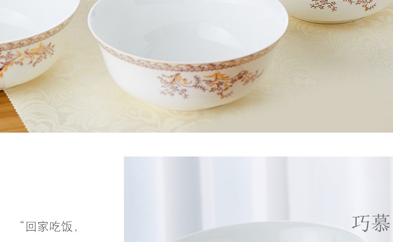 Qiao mu ipads porcelain of jingdezhen ceramics cutlery set to use 6 inch mercifully rainbow such use large rice bowls large soup bowl