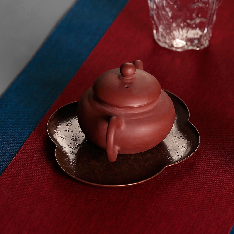 Qiao mu PMZ copper pot bearing do make a pot of tea bearing antique Japanese dry terms tray of restoring ancient ways is purple sand pot of kung fu