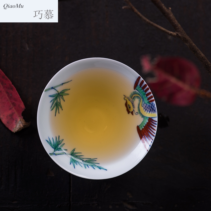 Qiao mu JYD hat cup sample tea cup cup kung fu master cup single CPU personal cup tea cups of jingdezhen color bucket