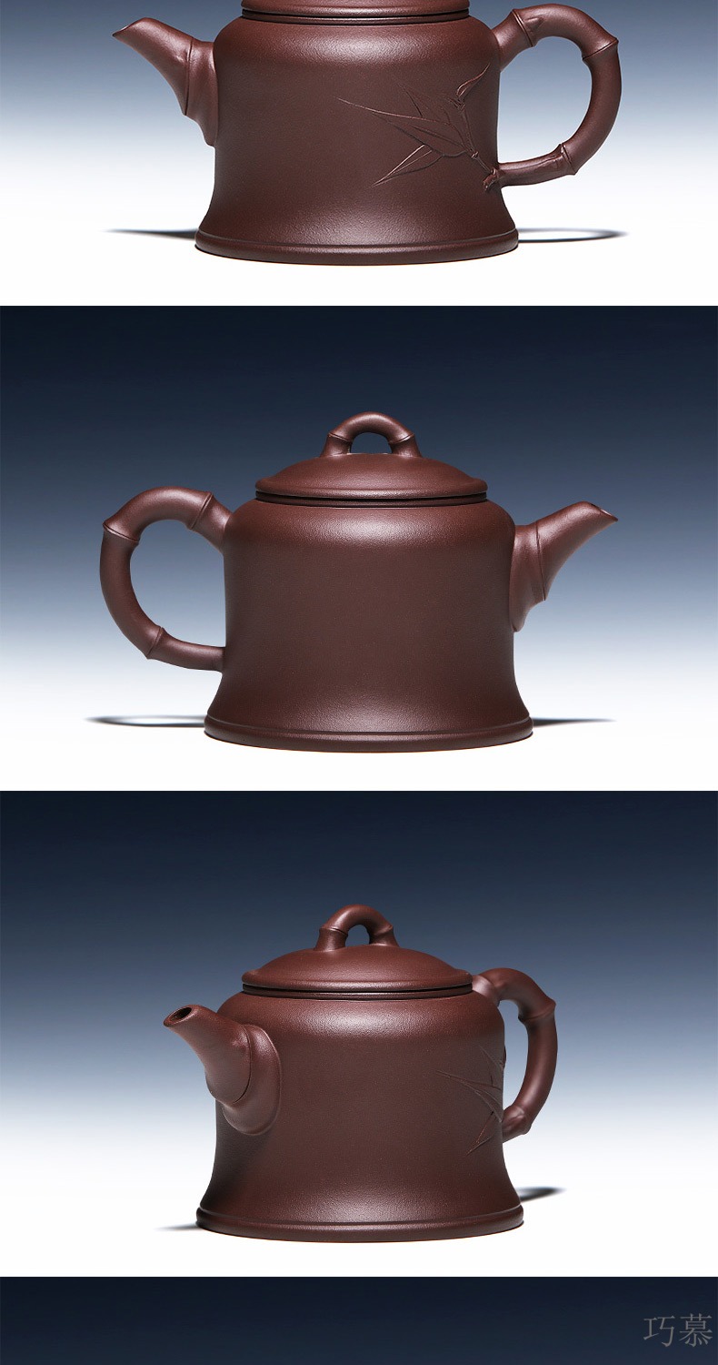 Qiao mu HM yixing are it by pure manual purple clay Jin Zhongzhu Duan Shi gourd ladle pot teapot tea set