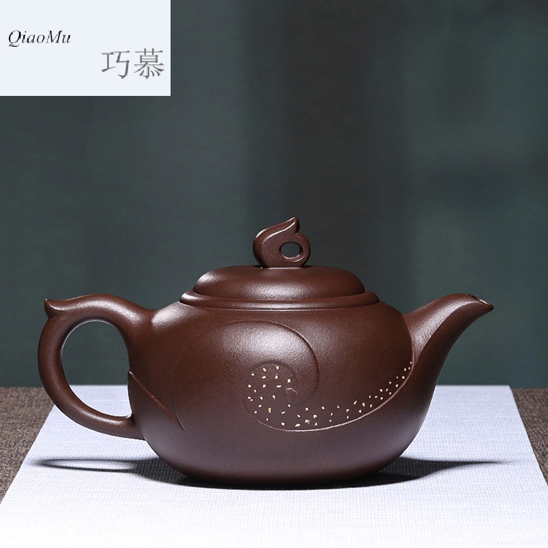 Qiao mu HM 【 】 yixing famous pure manual authentic it undressed ore purple clay spray pot teapot tea package