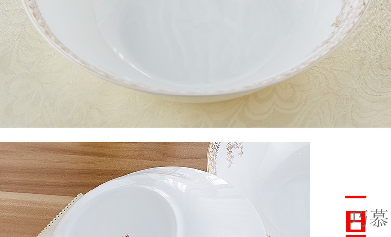 Qiao mu 9 inches large soup bowl ipads China jingdezhen 9 inches hat to bowl of salad bowl Korean creative up phnom penh household