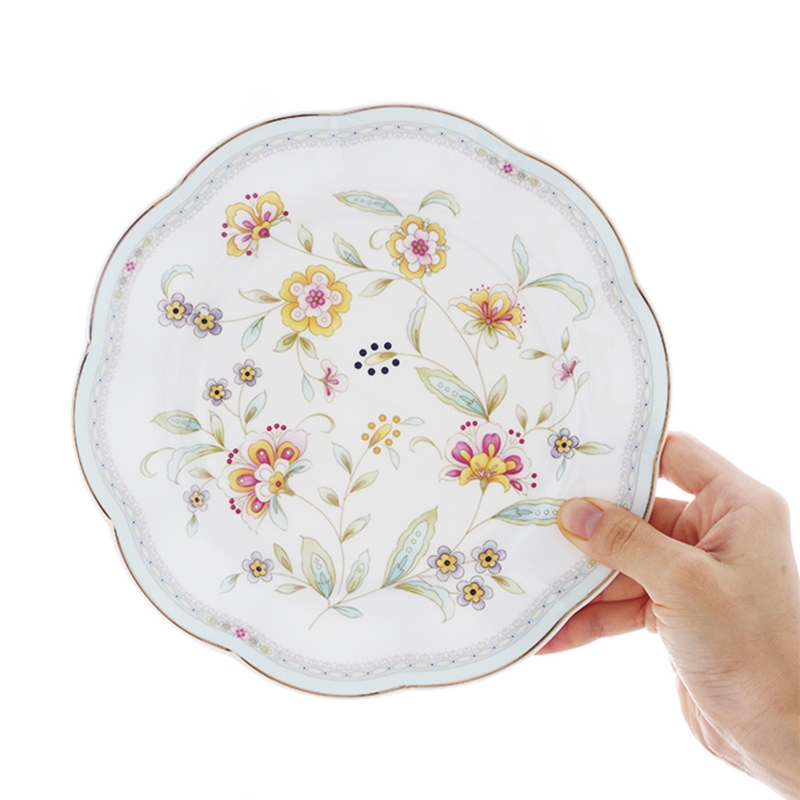 Qiao mu English afternoon tea tea set ipads porcelain dessert dish plate ceramic European - style home plate