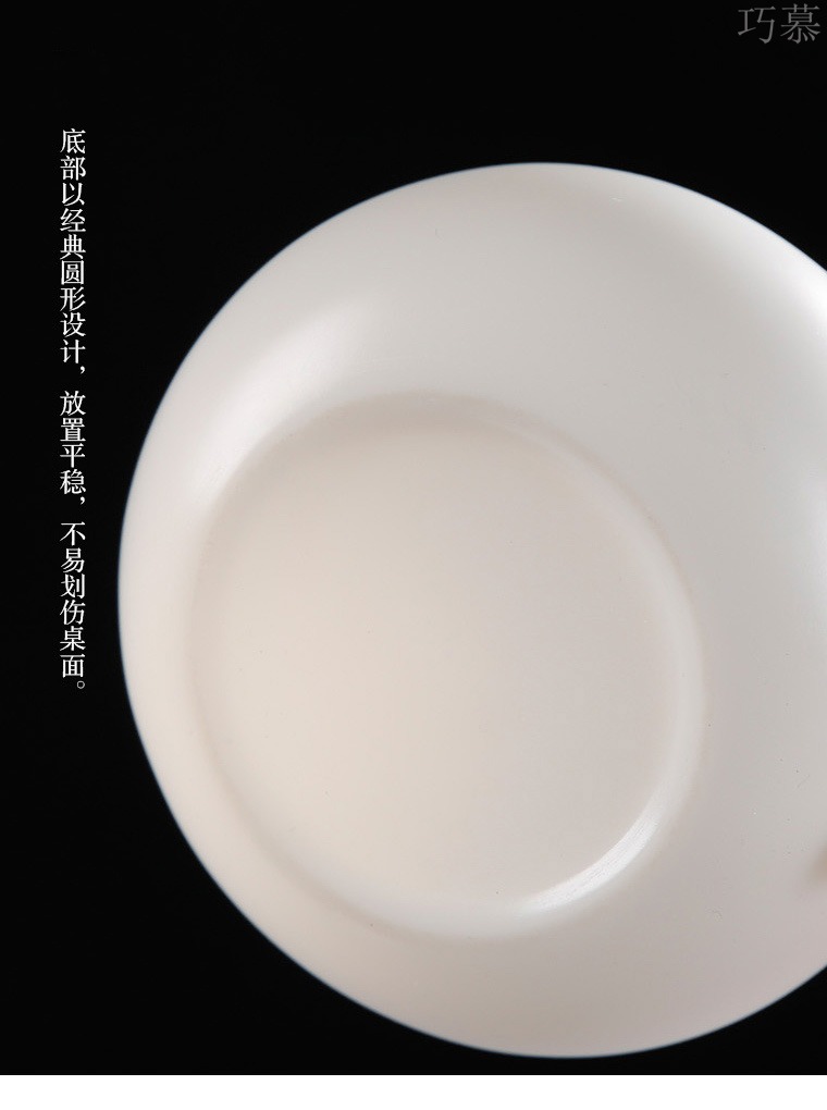 Qiao mu dehua white porcelain teapot single pot of high - temperature ceramic small Chinese kung fu tea sets tea kettle household teapot