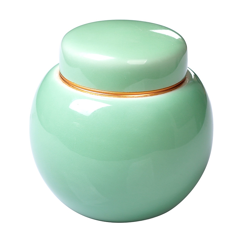 Qiao mu QYX longquan celadon caddy fixings ceramic seal POTS pu - erh tea pot ceramic tea tea ware