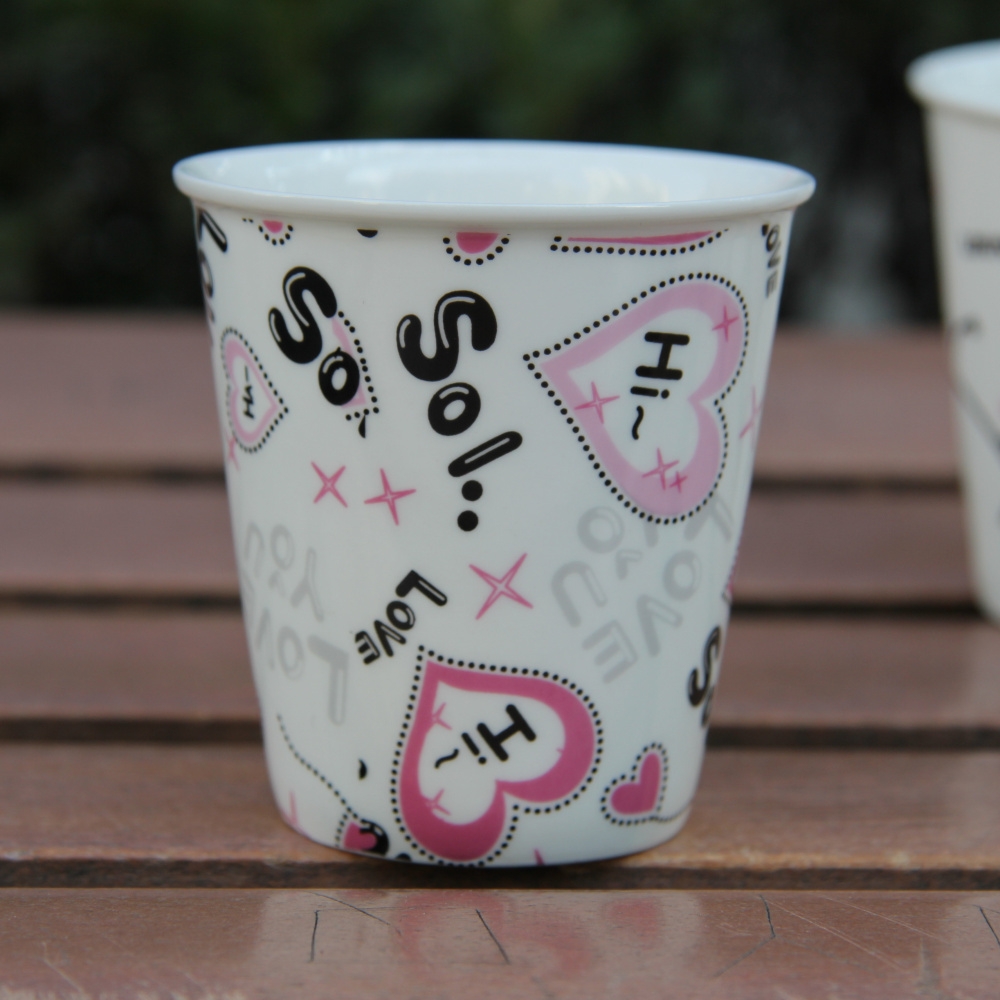 Qiao mu tangshan ipads porcelain express cartoon keller cup coffee cup couples creative ceramic FangZhi the disposable cup