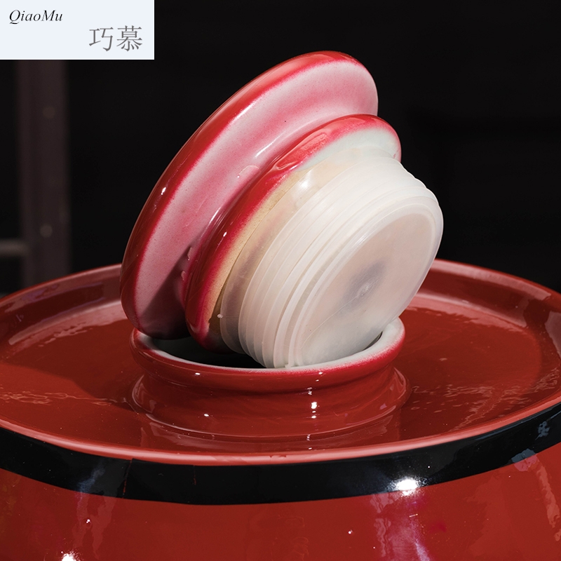 Qiao mu ceramic barrel it wine jars archaize home magnum 60 kg put liquor, beer, red wine bar