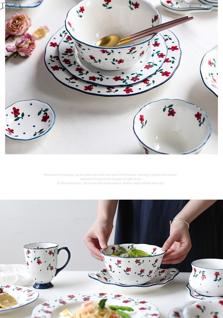 Qiao mu CDW ooze Japanese home dishes suit ceramic tableware suit TZ - eat dish bowl bowl set to use