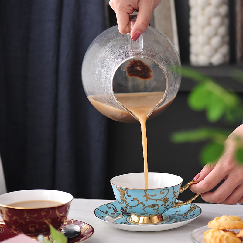 Qiao mu coffee cup suit small European - style key-2 luxury classical creative ceramic tea cup English afternoon tea tea cafe