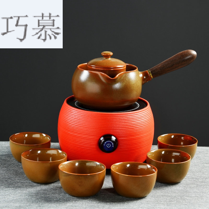 Qiao mu household utensils coarse pottery steaming pot of tea tea kettle to girder lateral brewed tea is tea electric TaoLu suits for